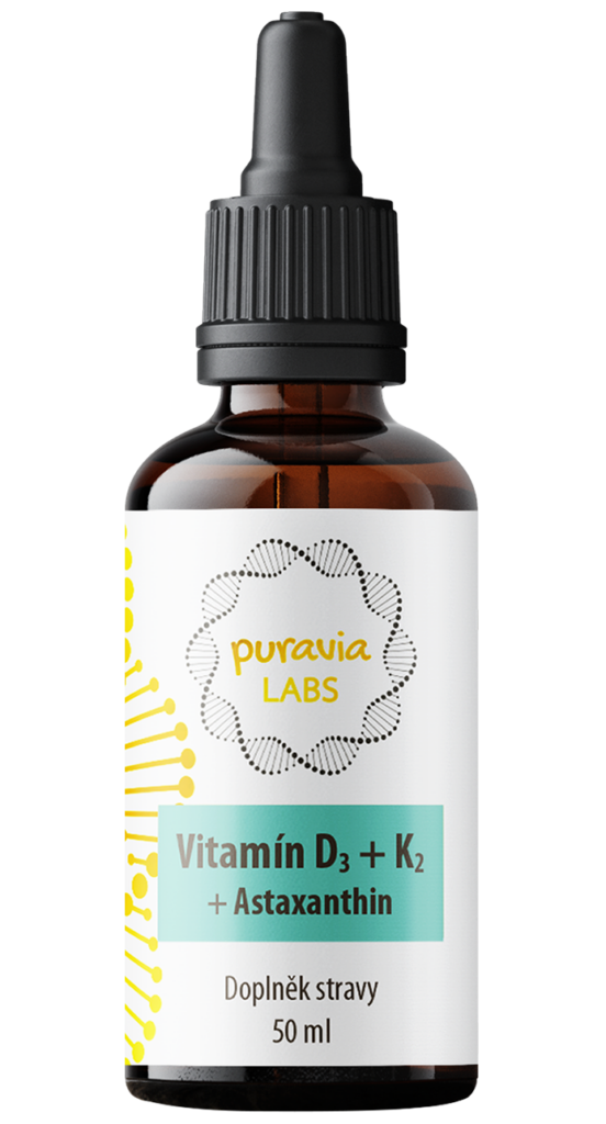 Vitamín D3 + K2 s Astaxanthinem