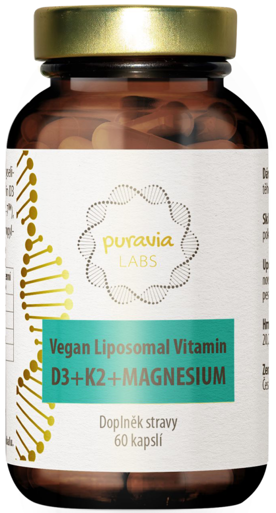 Liposomální vitamín D3 + K2 + Magnesium VEGAN